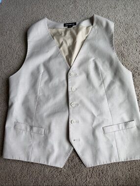 Birdy Grey Cream Men's Dress Vest - Five-Button Waistcoat